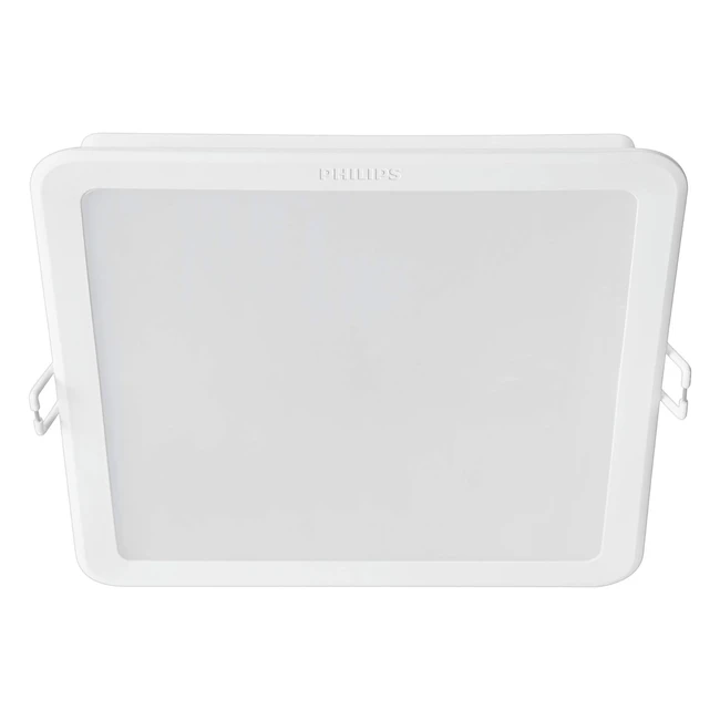 Foco empotrable cuadrado Philips MyLiving 17W luz blanca clida 3000K