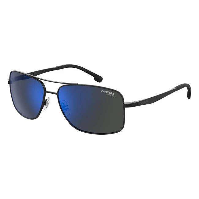 Carrera Lunettes de Soleil Mixte 8040S BlackGrey Blue 6015135 Homme