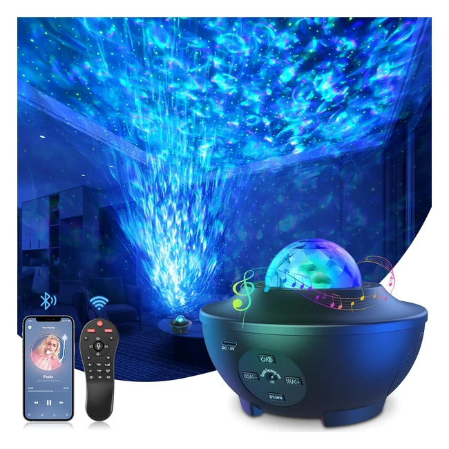 Projecteur Ciel Etoile Galaxy Veilleuse Projection Minuterie Bluetooth LED Decor