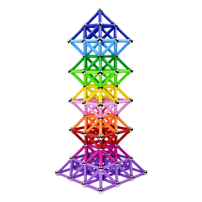 Bloc de construction magnétique 3D Beicarin 204pcs - Jeu de puzzle éducatif pour filles et garçons