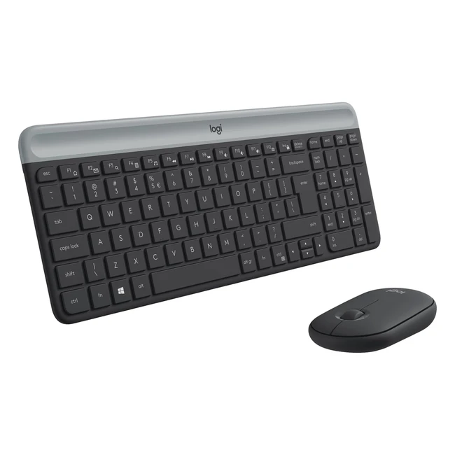 Combo Teclado y Ratón Inalámbrico Logitech MK470 QWERTY US Internacional Negro