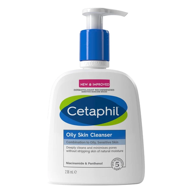 Cetaphil Oily Skin Cleanser 236ml | Face Wash with Niacinamide | Gentle & Effective