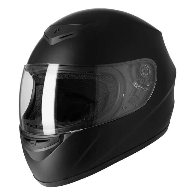 Casco Moto Integrale Favoto ECE M 5758cm Nero Protezione Sicurezza Ventilato