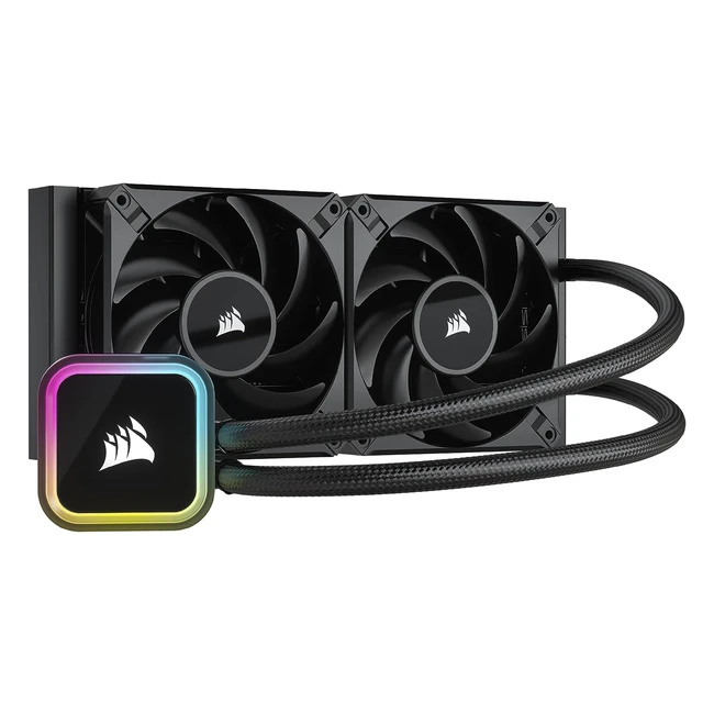 Corsair iCUE H100i RGB Elite Liquid CPU Cooler 16 Dynamic RGB LEDs 120mm AF Elite Series FDB Fans 240mm Radiator LGA 1700 1200 115x 2066 AM4 Black