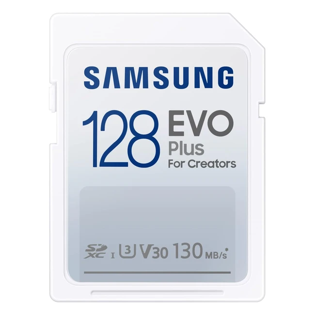 Samsung EVO Plus 128GB SDXC UHS-I U3 Full HD 130MBS Read Memory Card - Ideal für SLR und Systemkameras