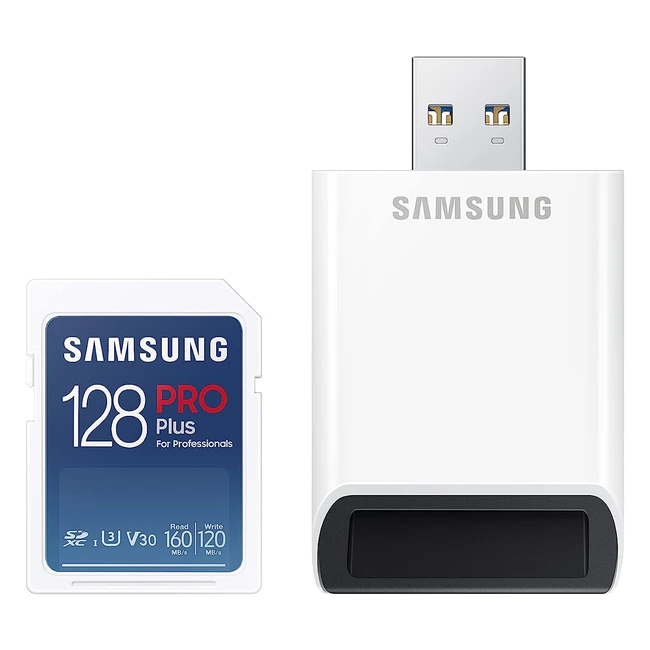 Samsung Pro Plus SD Card 128GB UHSI U3 Full HD 4K UHD 160MBS Read 120MBS Write