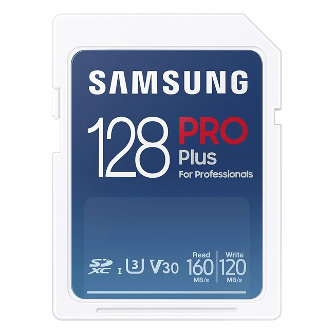 Samsung Pro Plus SD-Karte 128GB UHS-I U3 Full HD 4K UHD 160MBs Lesen 120MBs Sc