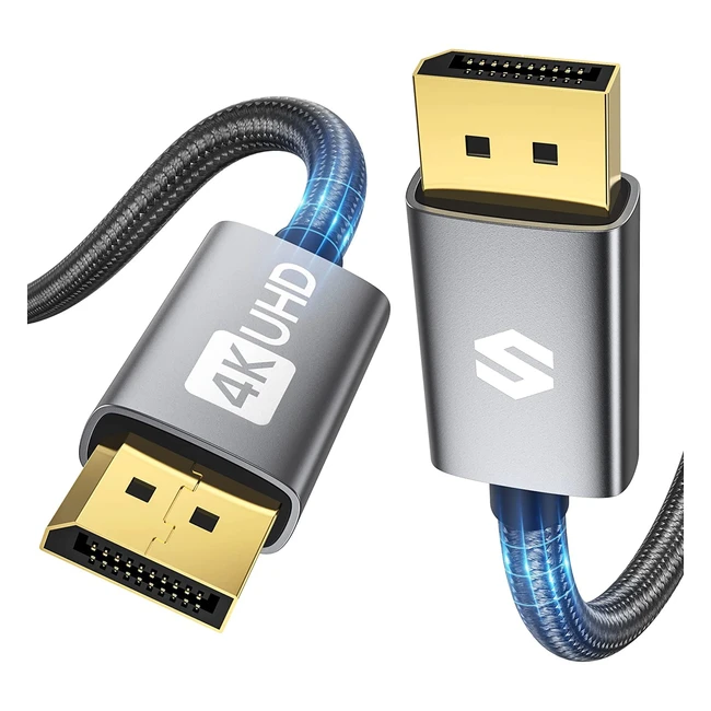 Cable DisplayPort 144Hz 1m 4K60Hz 2K144Hz 2K165Hz 3D Freesync y Gsync - Certificado VESA Silkland