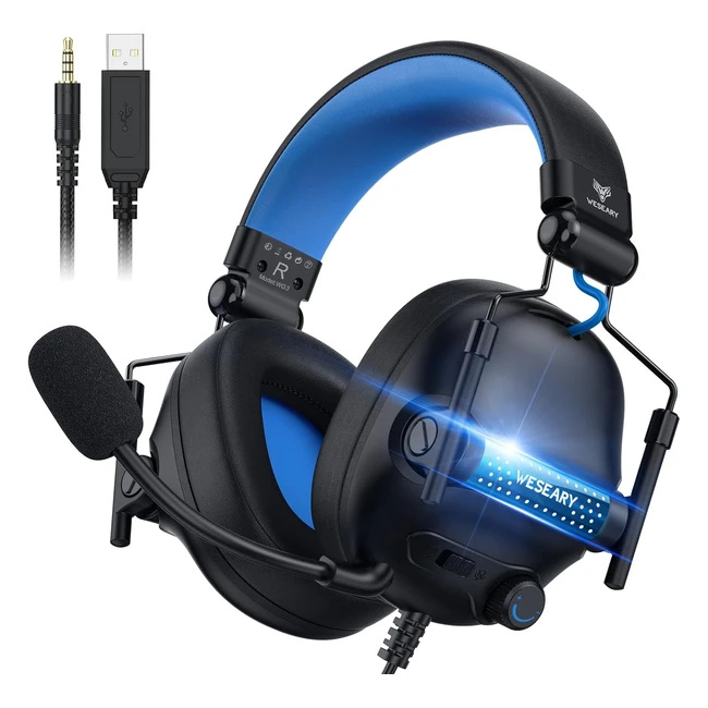 Weseary WG3 Gaming Headset PS5 Headset - Crystal Clear Surround Sound Quality H