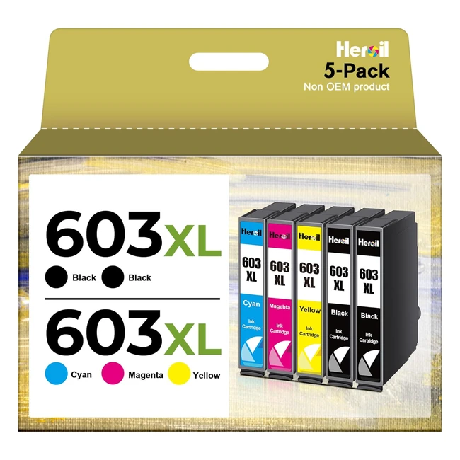 Cartucce Inchiostro Compatibile Epson 603 XL 5 Pack - Nero e Tricromia