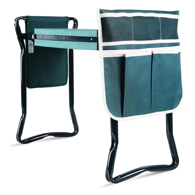 Ohuhu Premium Folding Garden Kneeler Seat with Handles - 2in1 Heavy Duty Garden 