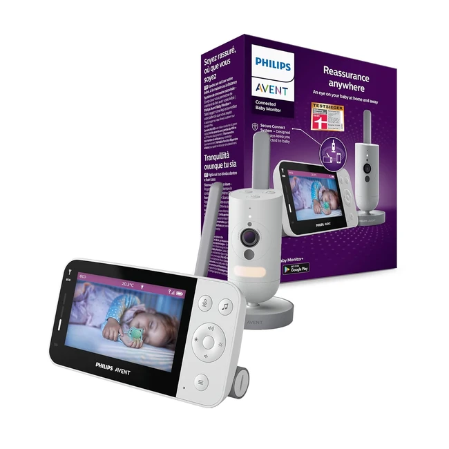 Philips Avent Babyphone mit HD-Kamera 1080p Infrarot-Nachtsicht Zwei-Wege-Audio 