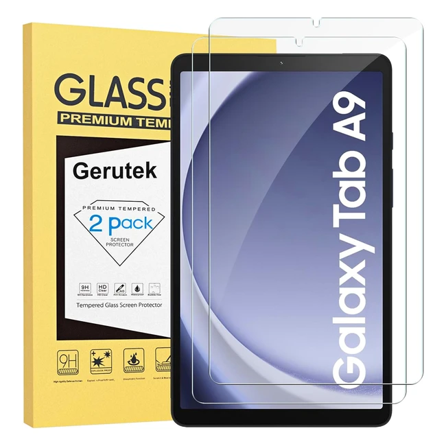 Lot de 2 Verre Tremp Samsung Galaxy Tab A9 87 SMX110X115X117 9H Anti-Rayures H