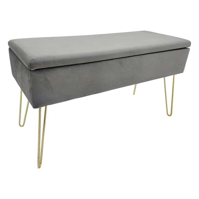 Banco Scarlett Echtwerk con Almacenamiento - Gris - 75 x 30 x 42 cm