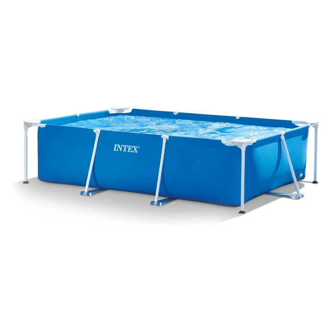 Intex 28272 Metal Frame Rectangular Outdoor Swimming Pool - Capacity 3834L - Blue