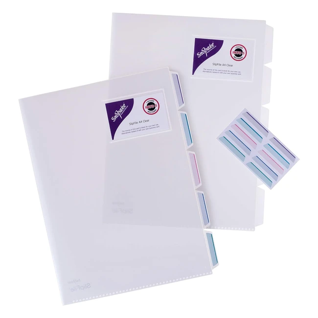 Snopake A4 5Part Slipfile Pack - Premium Quality File with Index Tabs  Business