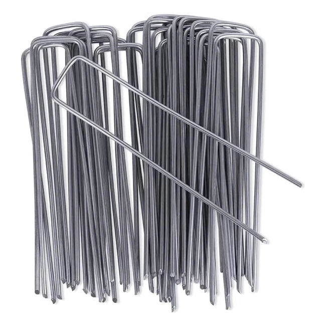 Picchetti giardino zincati ounuo 100 per reti recinzioni erba 150mm x 25 mm