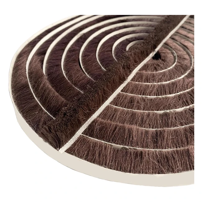 Guarnizione a spazzola autoadesiva 5m x 9mm x 15mm marrone - per tapparelle e po