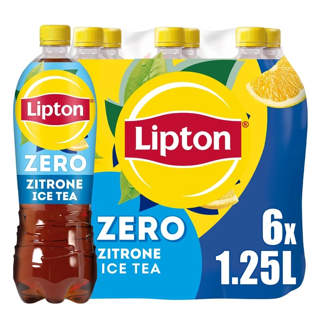 Lipton Ice Tea Zero Lemon - Erfrischender Eistee ohne Zucker - 6 x 125 l
