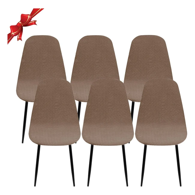 Pack 6 Fundas Sillas Comedor Elásticas Ajustables - Modelo Camello