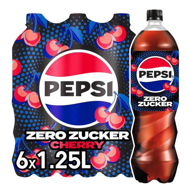 Pepsi Zero Sugar Cherry - Die zuckerfreie Erfrischung von Pepsi mit Kirschgeschmack - 6 x 125 l
