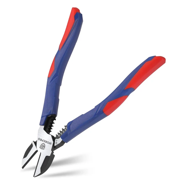 Workpro Diagonal Cutting Pliers with Wire Stripper 75 Inch CRV Wire Cutters - Hi
