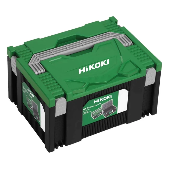 Cassetta degli attrezzi Hikoki 402540 nero verde - Con serratura e maniglia ergo