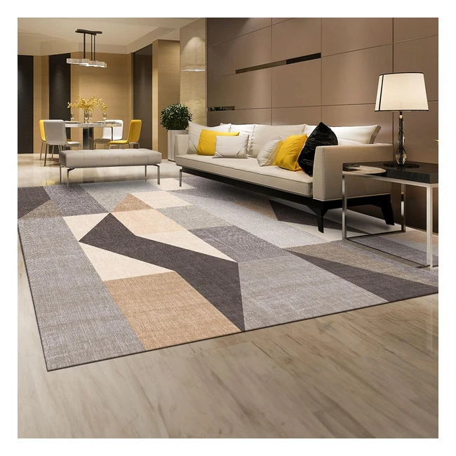 Homfine Alfombra Moderna 200x300cm Marrón Pelo Corto Antideslizante