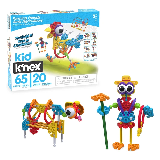 Kid KNEX Farmin Friends 20 Model Building Set 61pc - Creatividad y Diversin