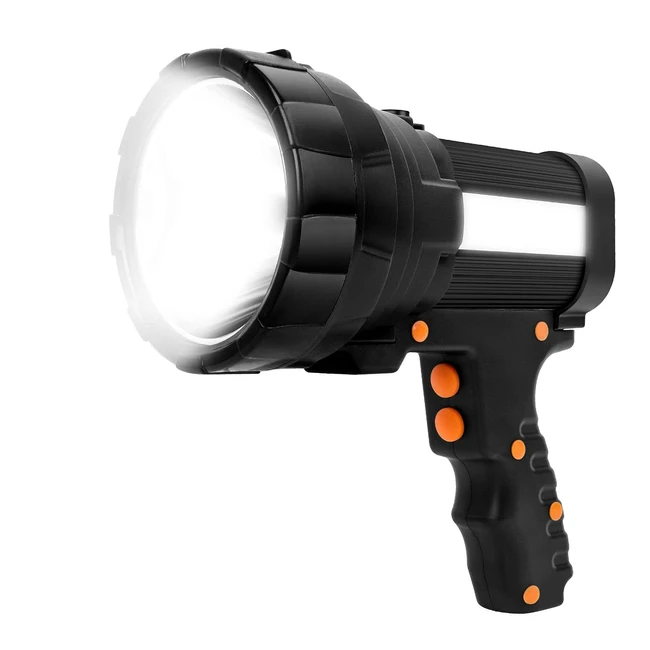 Torcia LED Ricaricabile Alta Potenza 15000 Lumen 10000mAh 6 Modalit Lanterna I