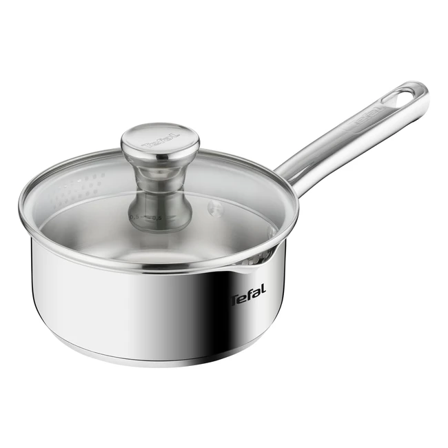 Casseruola Tefal Duetto 16 cm A70522 - Acciaio Inox - Con Coperchio - Lavabile i