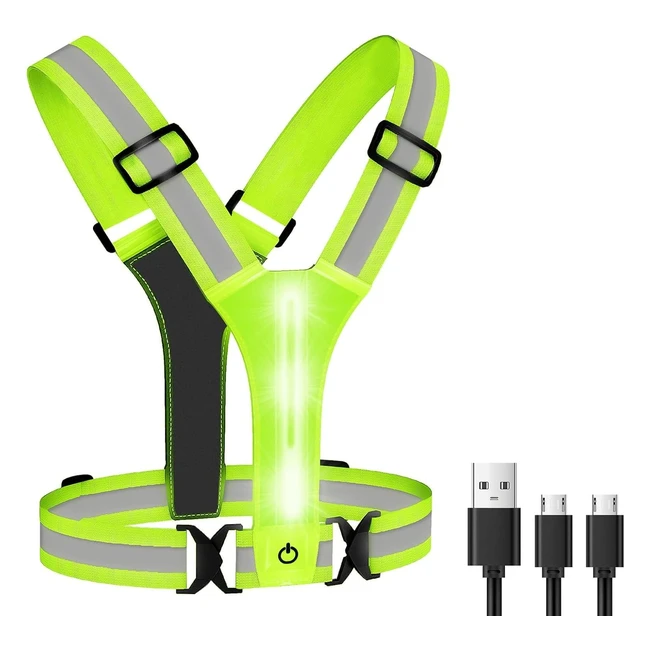 Gilet Riflettente a LED Regolabile - Alta Visibilit - DN DENNOV