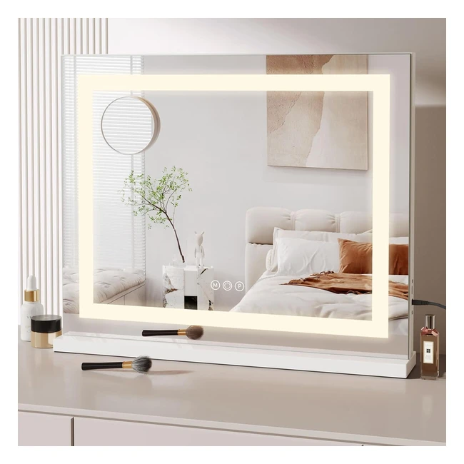 Miroir Maquillage Lumineux Dripex 58 x 46cm LED Hollywood Contrle Tactile 3 Mo