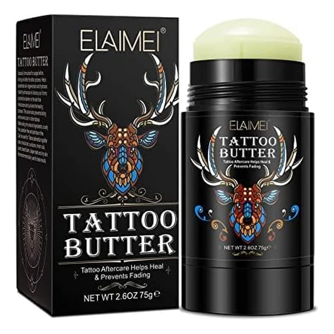 Tattoo Aftercare Butter Balm26oz - Organic Moisturizer for Healing  Color Enhan