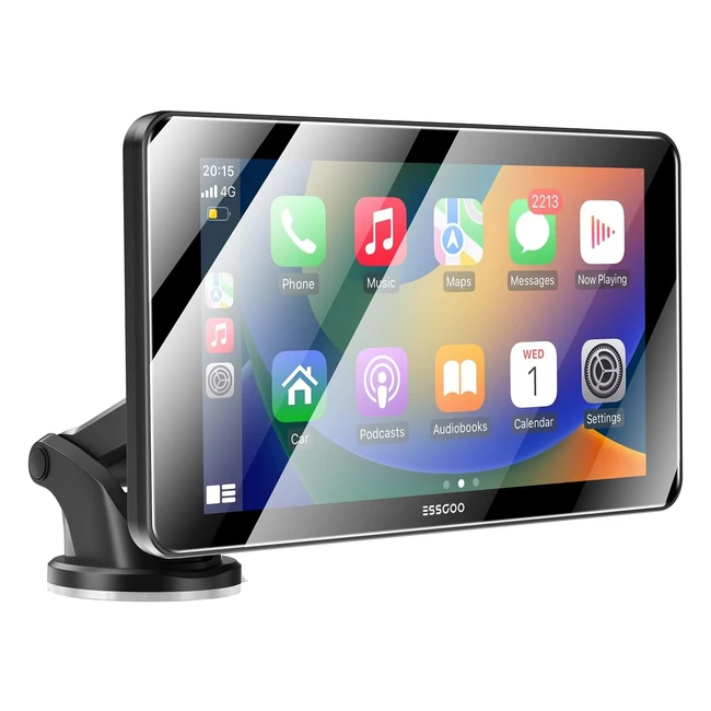 Essgoo Apple Carplay Android Auto 7inch IPS Touchscreen Wireless Carplay Dual USB
