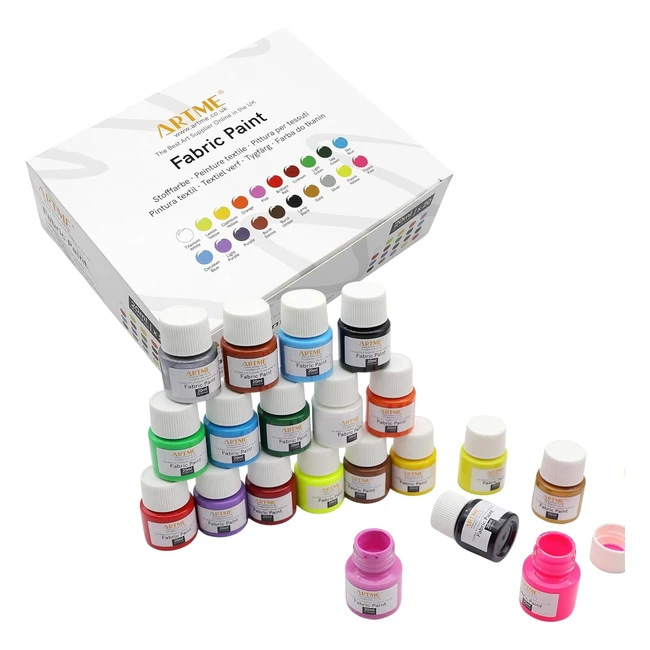 Artme Fabric Paint Set 20 Colors 20ml x 20 - Washsafe - Brighten Up Your Style