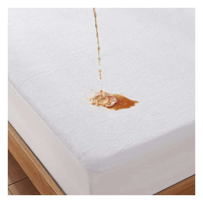 Molblly 100 Waterproof Mattress Protector Deep 30cm Fitted Stretch Skirt Double 