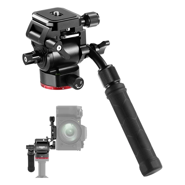 Cabezal Trípode Vídeo Neewer GM26 - Compacto Metal Pan Tilt Fluid Head
