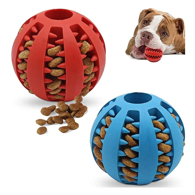 Speedy Panther 2Pcs Dog Treat Dispenser Ball Toy - Interactive Chew Toy for Bore