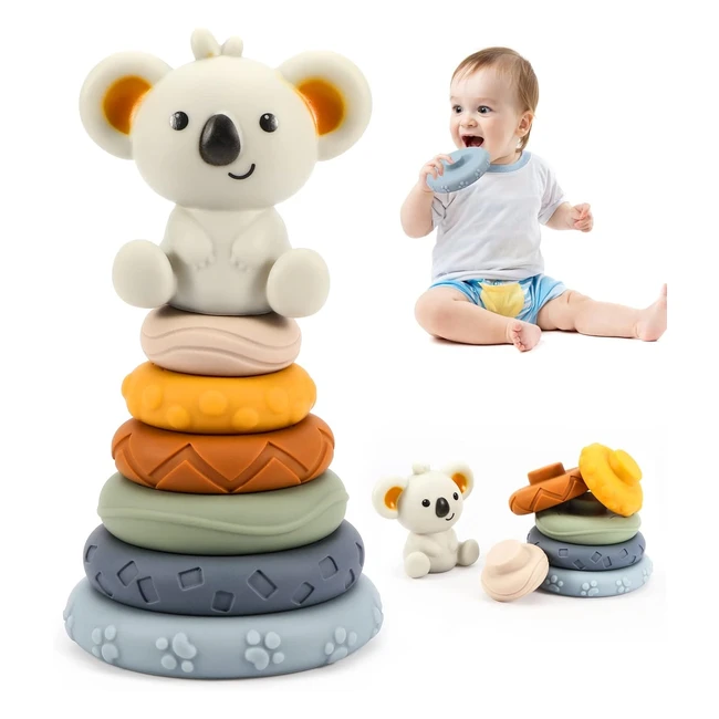 Tour Souple Empilable Jouet Sensoriel Dentition Bébé Montessori