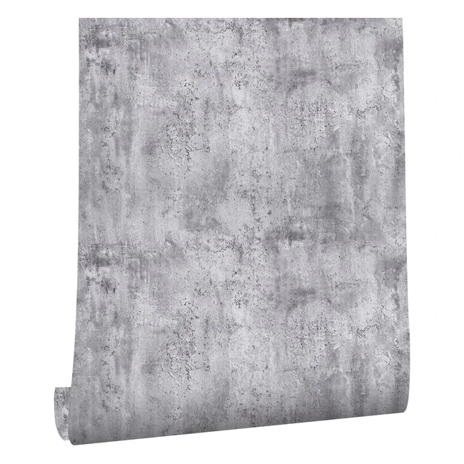 Papel Pintado Autoadhesivo Cemento Pared Gris PVC Impermeable