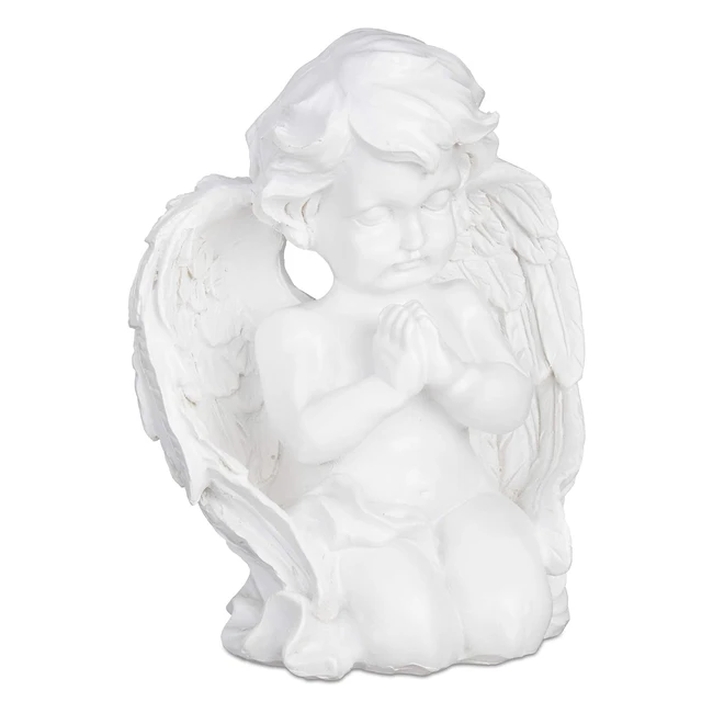 Ángel de la Guarda Blanco - Decoración Tumba - Resina UV - 155x13x85cm