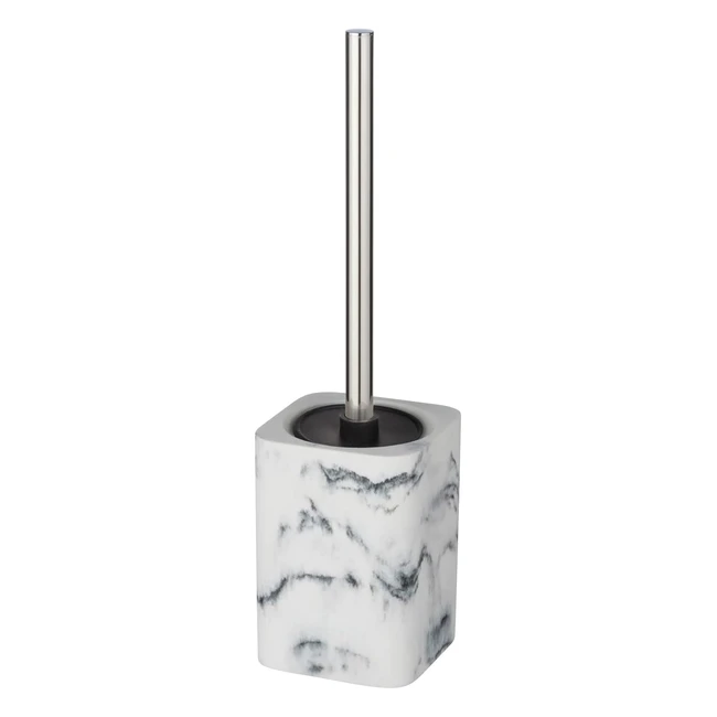 Wenko Set Scopino WC Desio Elegante Portascopino Pietra Artificiale Effetto Marmo 101 x 365 x 101 cm
