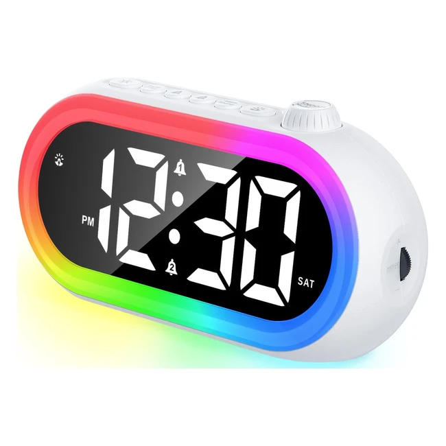 Ocube Sunrise Alarm Clock for Kids and Teens - Colorful Digital Clock LED Bedsid