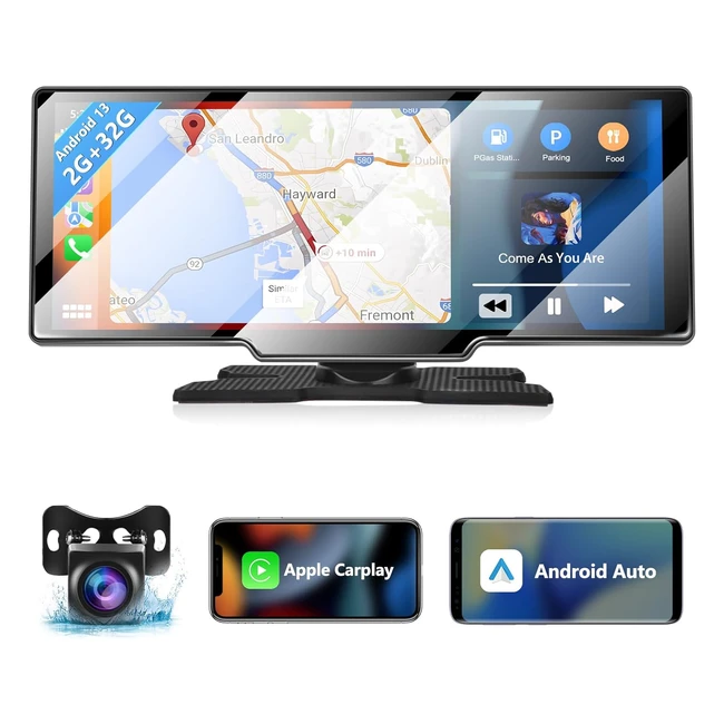 Autoradio Podofo 232g Android 13 Portatile Touchscreen 1026 Wireless Apple Ca