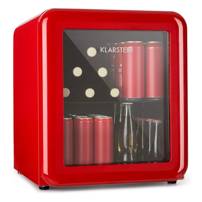 Klarstein Poplife - Réfrigérateur Boissons Rétro 48L Rouge