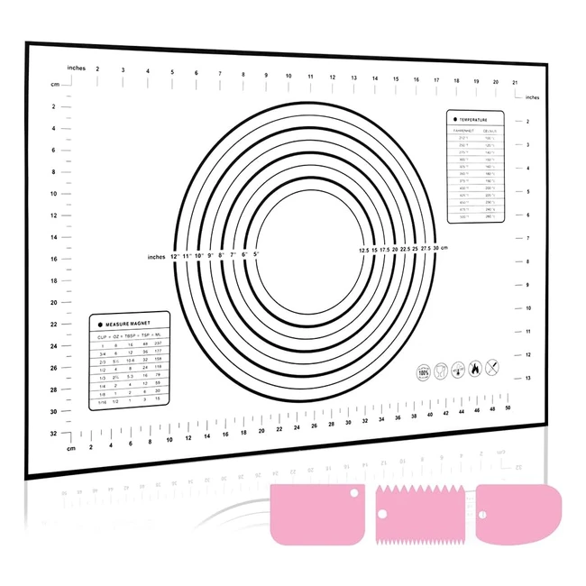 Spianatoia per impastare 70x50cm in silicone antiaderente - Lxudn