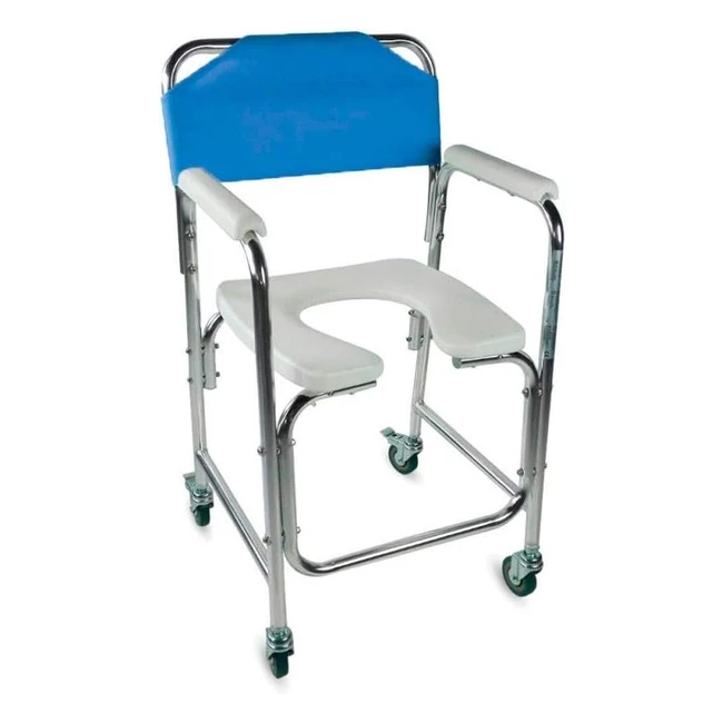 Silla WC Mobiclinic Manzanares | Aluminio | Asiento Ergonómico | Frenado
