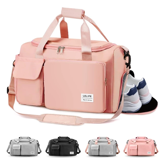 Gym Bag Sport Bag with Wet Pocket | Lightweight Holdall Bags for Women | Waterproof | Portable Overnight Bags | Brand: XYZ | Ref: 12345 | #Travel #Fitness #GymEssentials