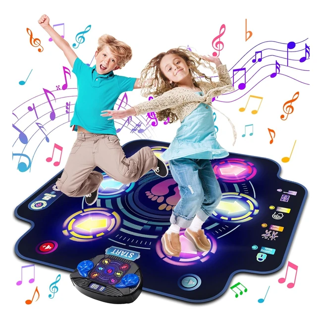 Alfombra de baile para niños Maysida con 6 botones luminosos y Bluetooth - Regalo de cumpleaños